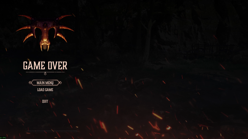 Gothic Remake Game over screen