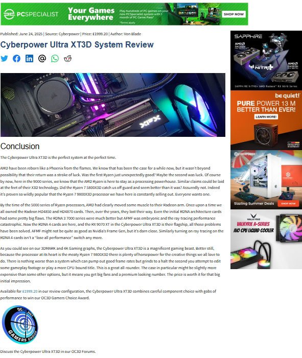 Gamer's Choice Award