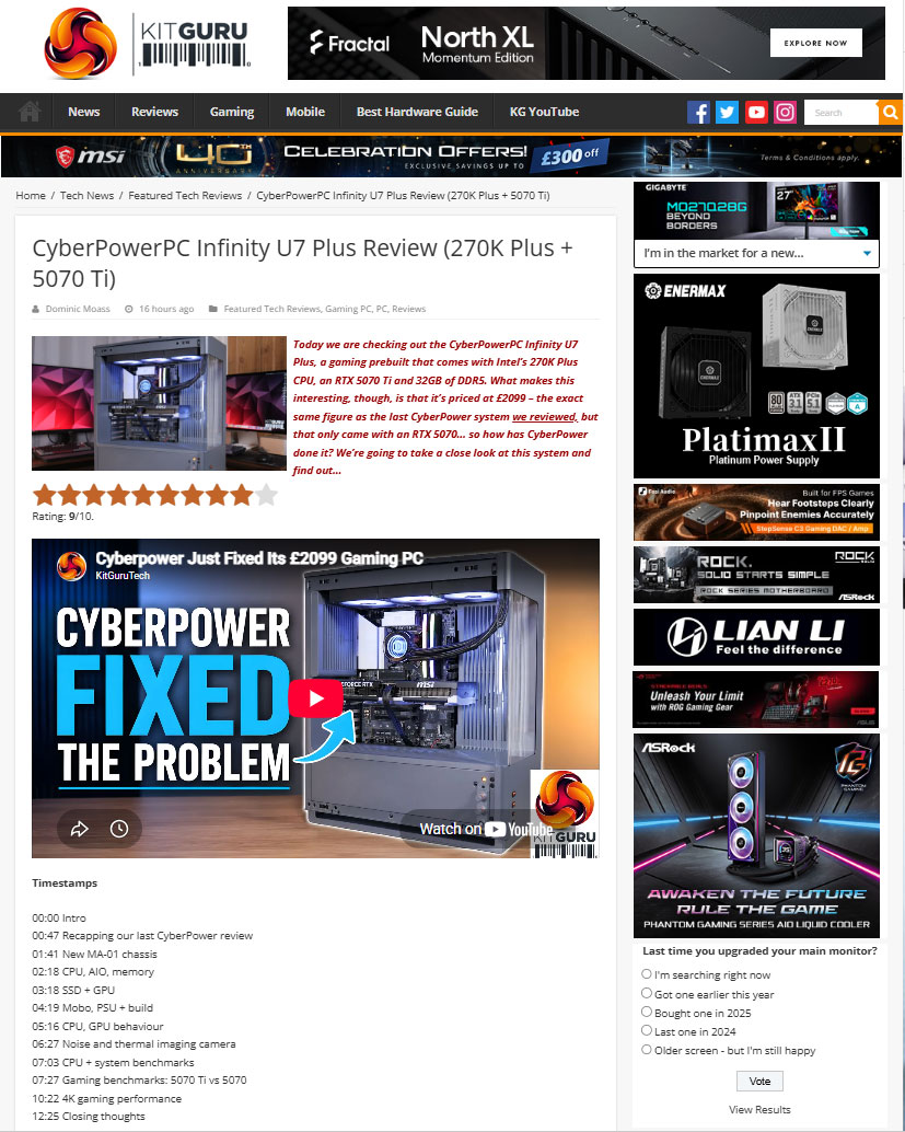 Must Have Award and Best desktop Award