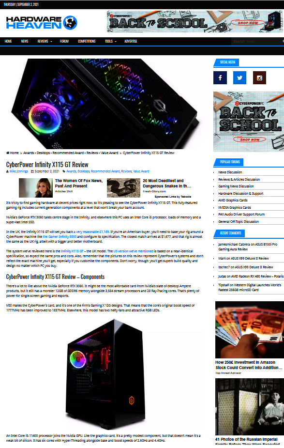 Value & Recommended Award