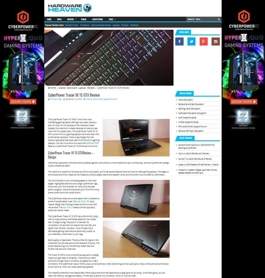 Hardware Heaven Gold Award