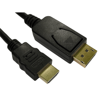 2m Displayport to HDMI Male Black Cable