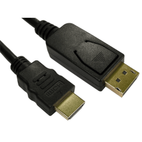 2m Displayport to HDMI Male Black Cable