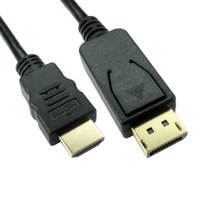 2m Displayport to HDMI Male Black Cable