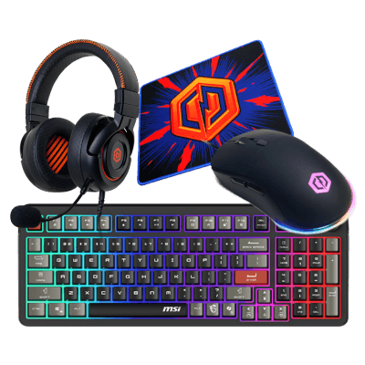 CyberPowerPC Pro Gaming Bundle (Includes Headset + Keyboard + Mouse + Mouse Pad)