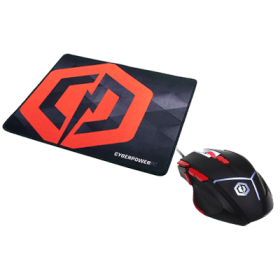  CyberPowerPC Wired Gaming Mouse + FPS Mouse Pad Bundle