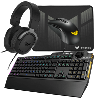 Gear Store - ASUS TUF Gaming H3 Headset + K1 RGB Keyboard + M3 RGB Mouse +  P1 Mouse Pad Bundle | CyberPowerPC UK