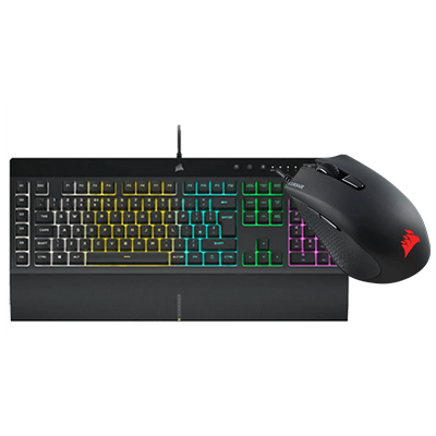 Corsair Gaming Bundle (Includes Harpoon Wired Mouse + K55 RGB Wired Keyboard)