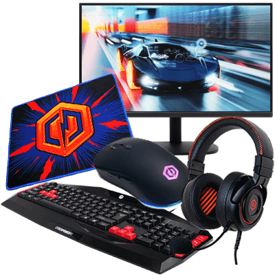CyberPowerPC Enthusiast Gaming Bundle (Includes 1080P Monitor + Headset + Keyboard + Mouse + Mouse Pad)
