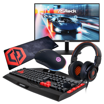 CyberPowerPC Enthusiast Gaming Bundle (Includes 1080P Monitor + Headset + Keyboard + Mouse + Mouse Pad)
