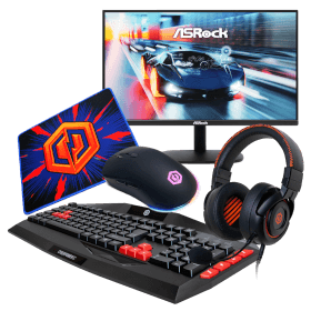 CyberPowerPC Enthusiast Gaming Bundle (Includes 1080P Monitor + Headset + Keyboard + Mouse + Mouse Pad)