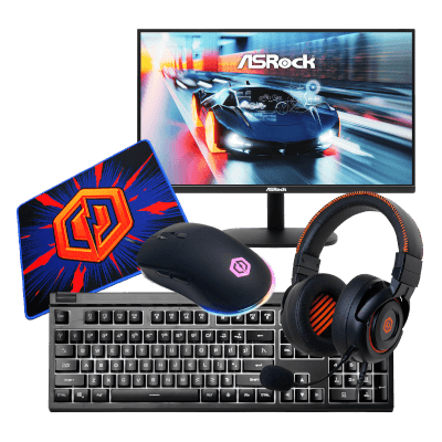 CyberPowerPC Enthusiast Gaming Bundle (Includes 1080P Monitor + Headset + Keyboard + Mouse + Mouse Pad)