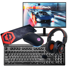 CyberPowerPC Enthusiast Gaming Bundle (Includes 1080P Monitor + Headset + Keyboard + Mouse + Mouse Pad)