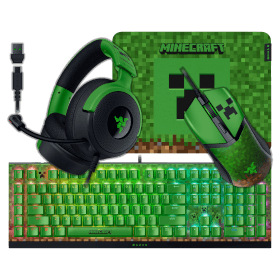 Razer Minecraft Gaming Bundle (Includes Cobra Mouse + BlackWidow Keyboard + Kraken Headset + Gigantus Mouse Pad)
