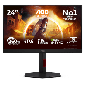 AOC 23.8 AGON 24G4ZR 0.3MS 260Hz FHD 1080P Flat Fast IPS Adaptive Sync & G-Sync Compatible Monitor