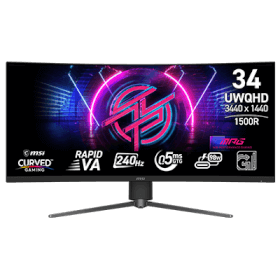 MSI 34 MPG 346CQRF X24 0.5MS 240Hz WQHD 1440P Curved Fast VA & Adaptive Sync Monitor