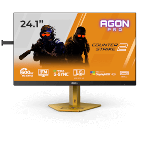 AOC 24.1 AGON PRO CS24A 0.3MS 610Hz FHD 1080P Flat Ultra-Fast TN eSports G-Sync Compatible Monitor (Counter-Strike 2 Edition)