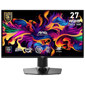 MSI 26.5 MAG 274QP QD-OLED X24 0.03MS 240Hz WQHD 1440P Flat QD-OLED G-SYNC Compatible & FreeSync™ Premium Monitor