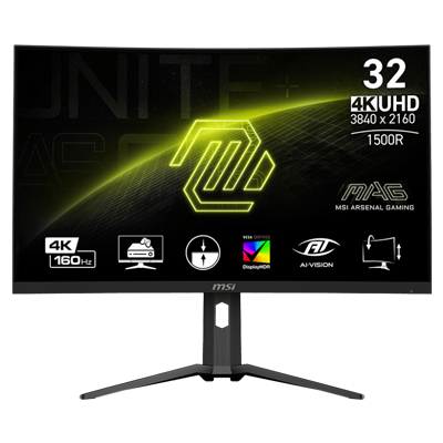  31.5" MSI MAG 321CUP 1MS 160Hz UHD 4K HDMI / DP / USB-C Curved AMD FreeSync Premium Monitor
