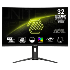 31.5 MSI MAG 321CUP 1MS 160Hz UHD 4K HDMI / DP / USB-C Curved AMD FreeSync Premium Monitor