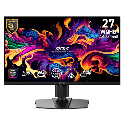 MSI 26.5" MPG 271QR QD-OLED X50 0.03MS 500Hz WQHD 1440P Flat QD-OLED & FreeSync™ Premium Pro Monitor