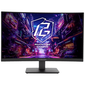 ASROCK 27 PHANTOM PG27QRT1B 1MS 180Hz QHD 1440P Curved VA FreeSync Monitor