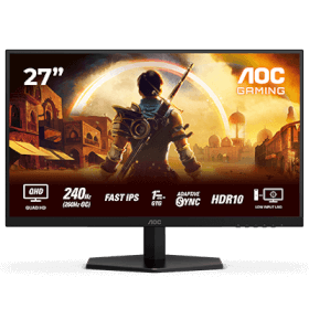 27 AOC AGON Q27G42ZE 0.3MS 240Hz QHD 1440P Flat Fast IPS & Adaptive Sync Monitor