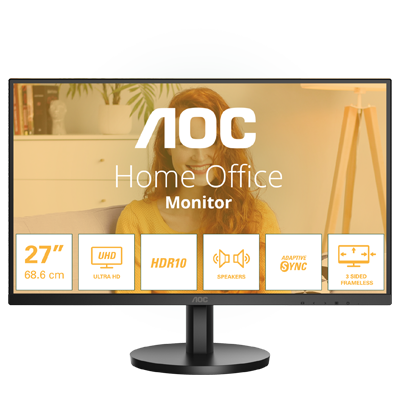 AOC 27" U27B3A 4MS 60Hz UHD 4K Flat IPS Adaptive Sync Monitor