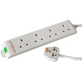 Tacima 4-Socket Mains Extension with Surge Protection