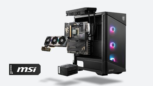 An MSI Gaming PC with all the MSI components that power a PC
