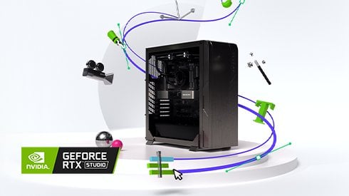 A GeForce RTX Studio desktop