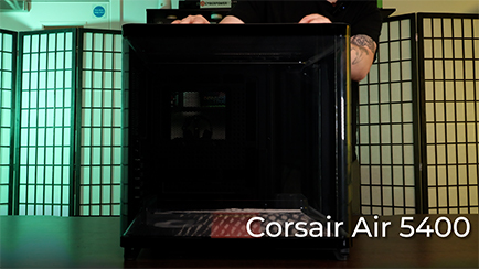 How to open the side panel on the Corsair Air 5400