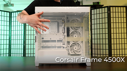 How to open the side panel on the Corsair Frame 4500X