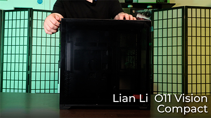 How to open the side panel on the Lian Li O11 Vision Compact