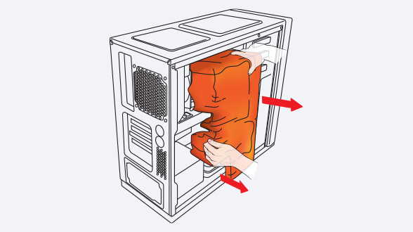 Remove the protective foam